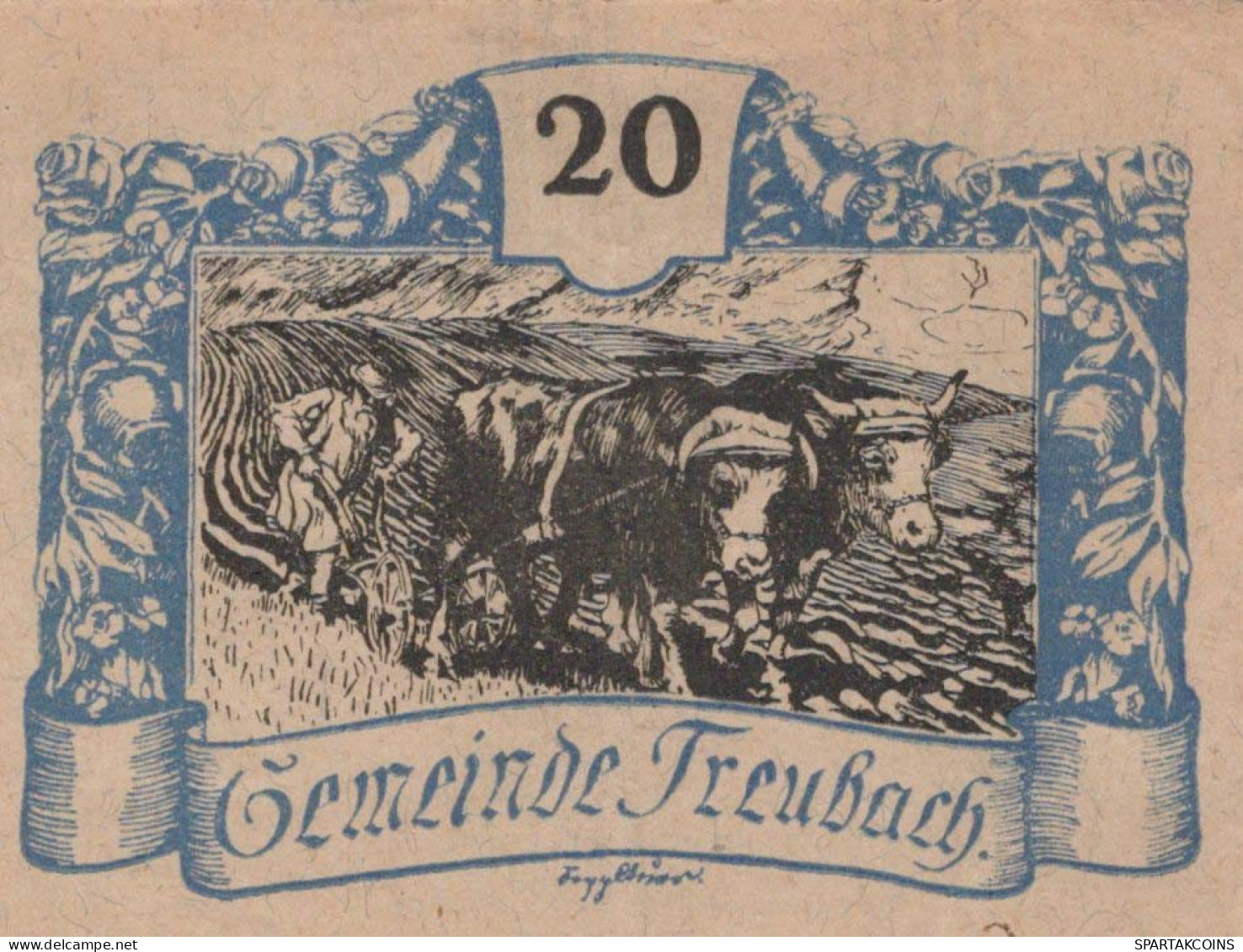 20 HELLER 1920 Stadt Treubach Oberösterreich Österreich Notgeld Banknote #PF245 - Lokale Ausgaben