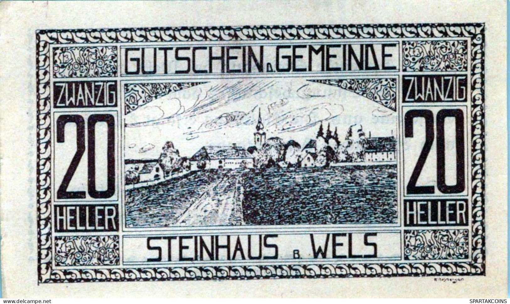 20 HELLER 1920 Stadt STEINHAUS BEI WELS Oberösterreich Österreich UNC Österreich #PH096 - Lokale Ausgaben