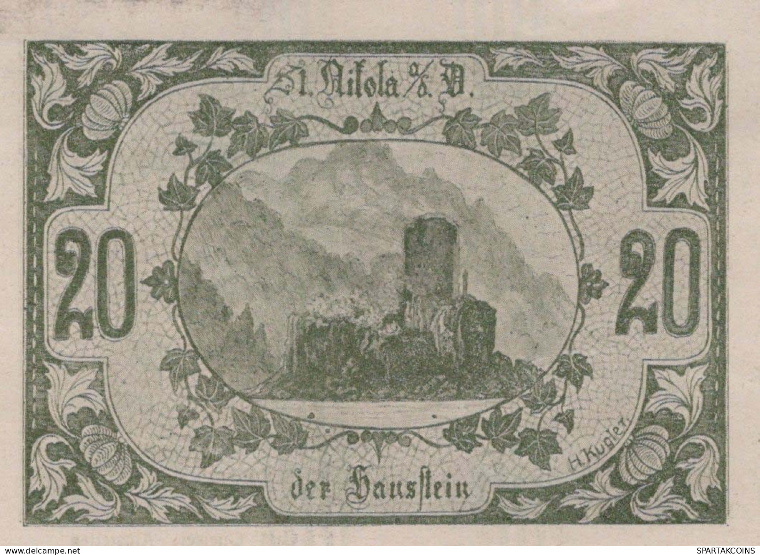 20 HELLER 1920 Stadt SANKT NIKOLA AN DER DONAU Oberösterreich Österreich #PE884 - [11] Local Banknote Issues