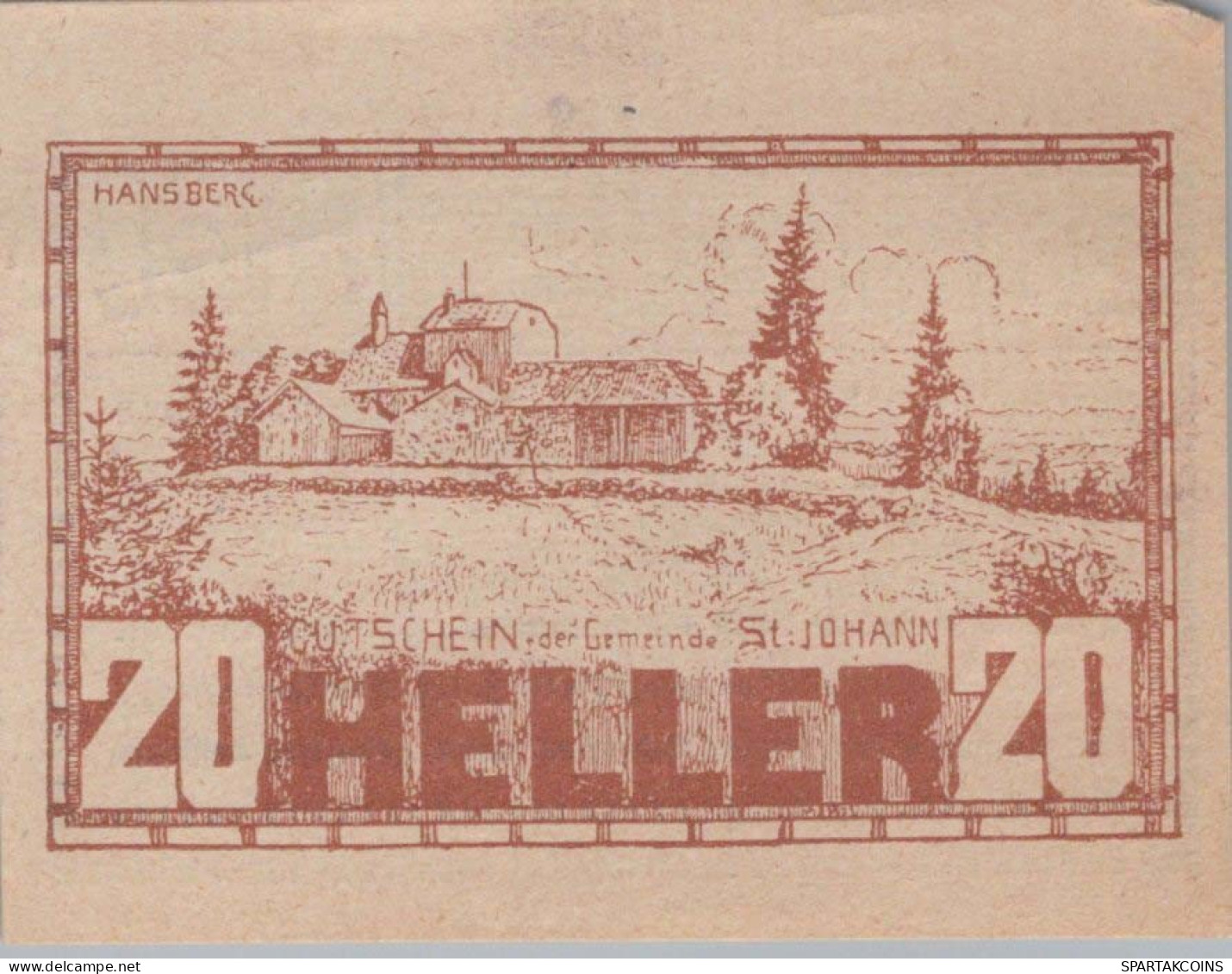 20 HELLER 1920 Stadt SANKT JOHANN AM WIMBERG Oberösterreich Österreich #PE683 - [11] Emissions Locales