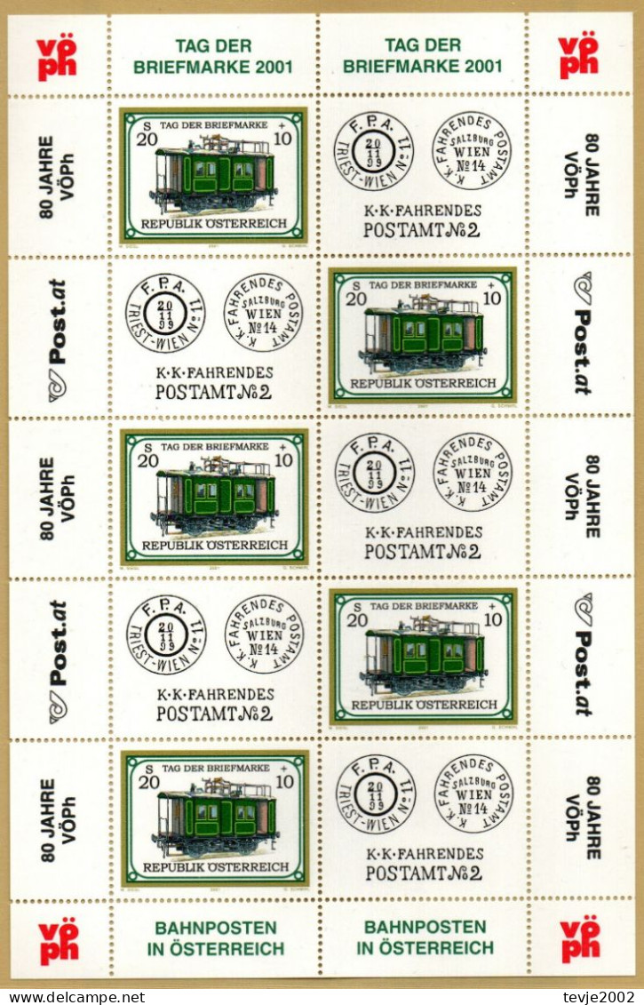 Österreich 2001 - Mi.Nr. 2345 Kleinbogen - Postfrisch MNH - Eisenbahnen Railways - Nuovi