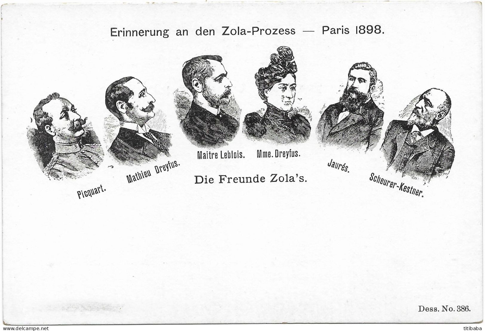 Proces Zola Paris 1898 Témoins 386 - Ereignisse