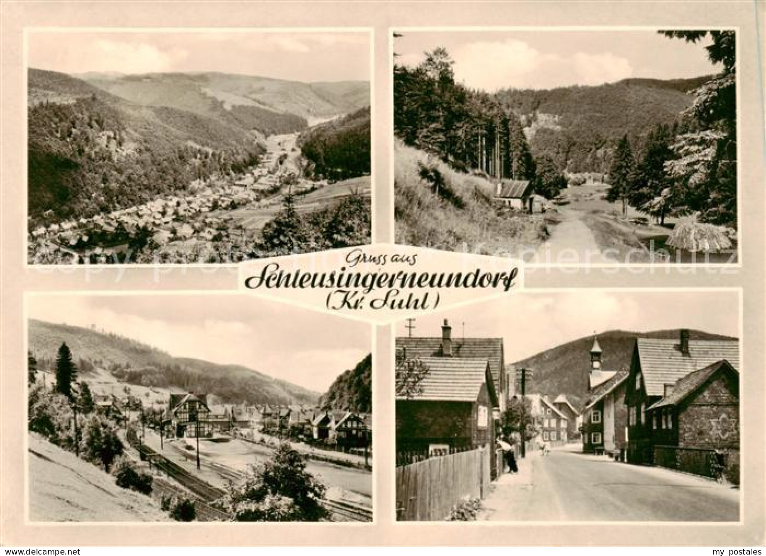 73866046 Schleusingerneundorf Panorama Teilansichten Schleusingerneundorf - Sonstige & Ohne Zuordnung