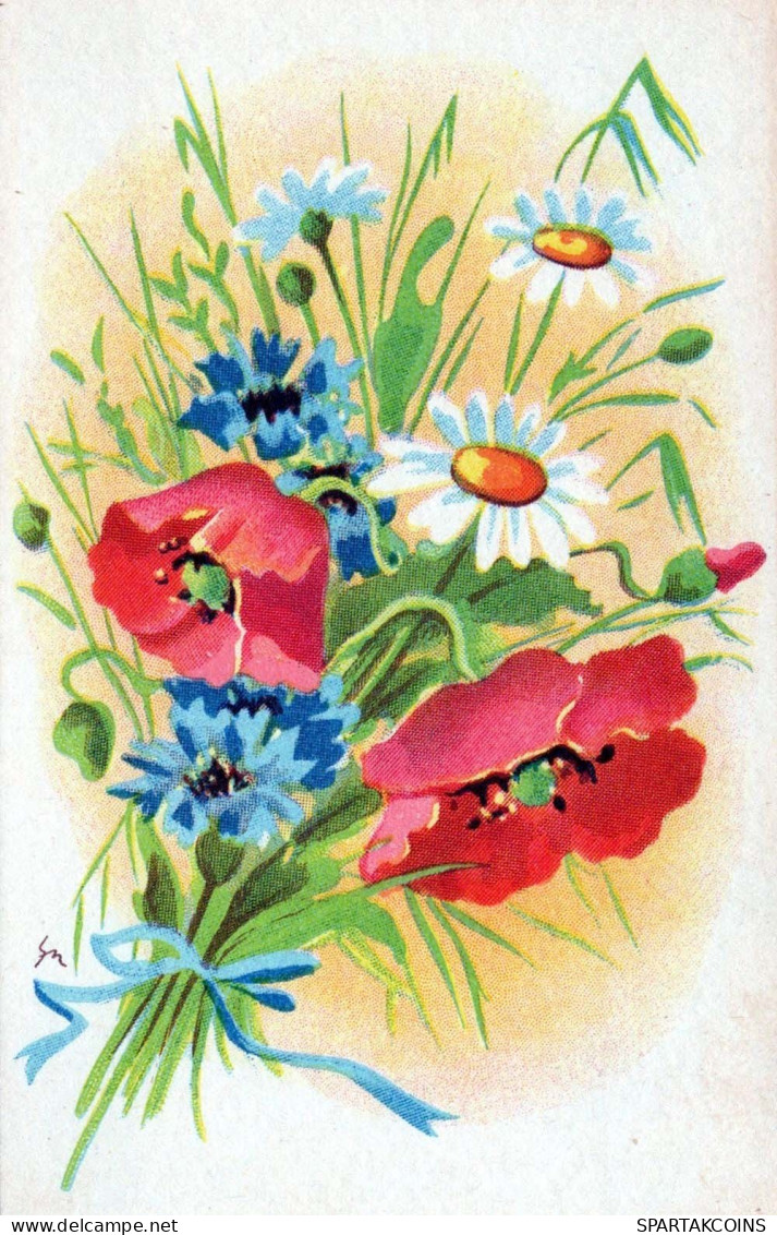 FLOWERS Vintage Postcard CPSMPF #PKG048.GB - Fleurs