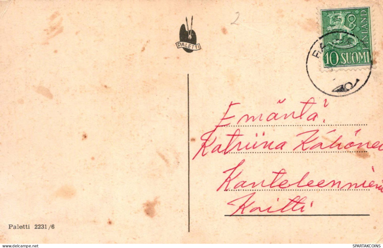 EASTER CHICKEN EGG Vintage Postcard CPA #PKE120.GB - Ostern