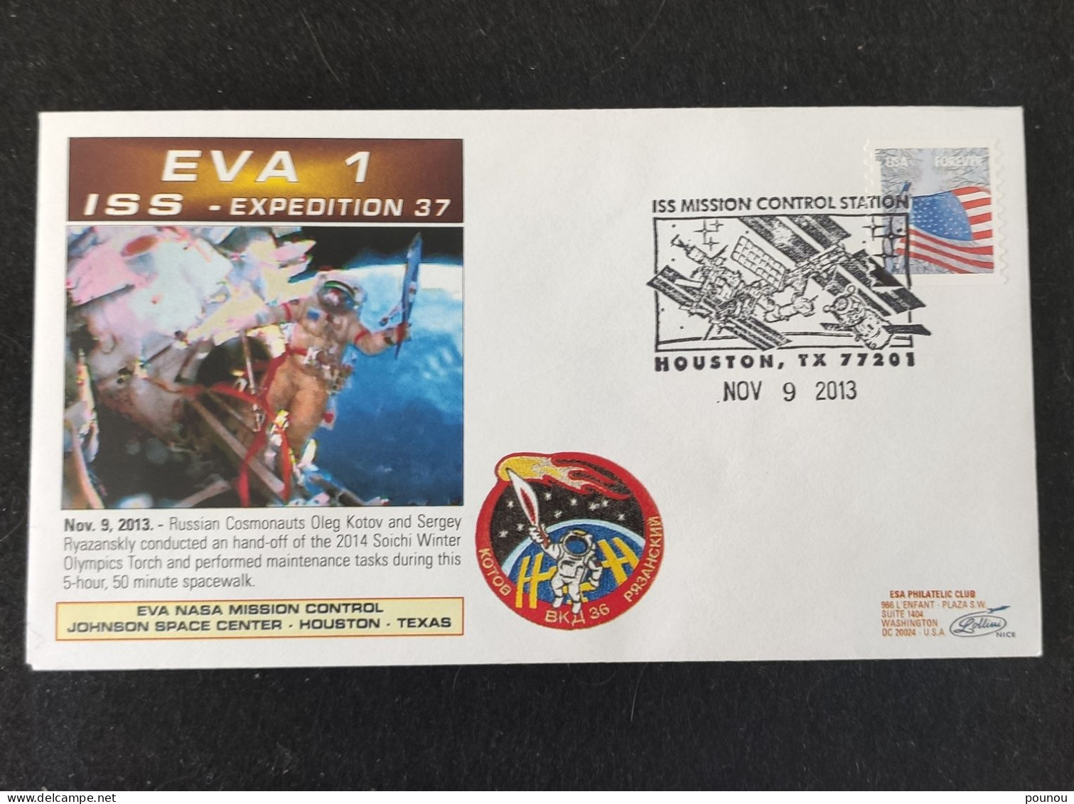 * US - ISS - EXPEDITION 37 - EVA 1 - OLYMPIC TORCH - 2013 - LOLLINI (110) - USA