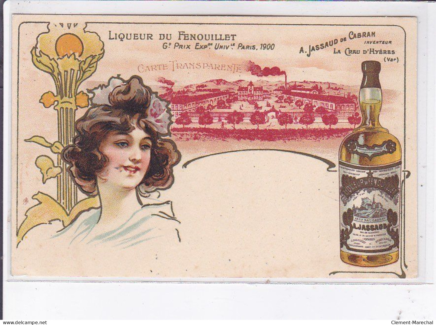 PUBLICITE : Liqueur Du Fenouillet ( La Crau D'Hyeres) - Très Bon état - Publicité