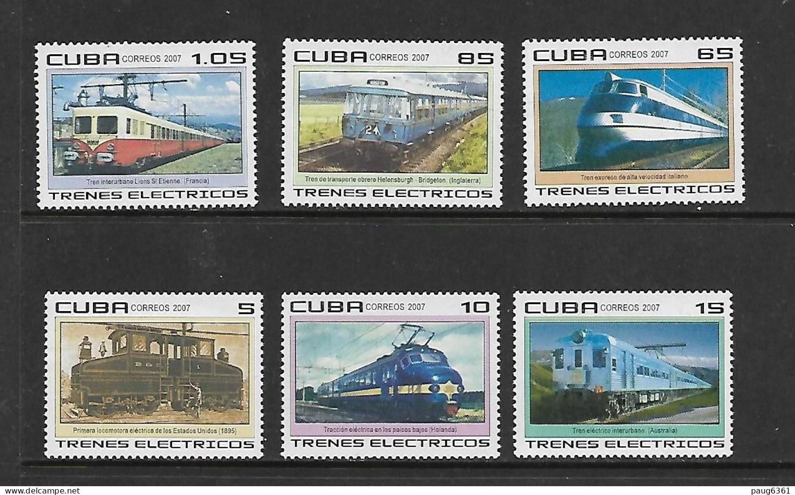 CUBA 2007 TRAINS YVERT N°4414/4419 NEUF MNH** - Eisenbahnen