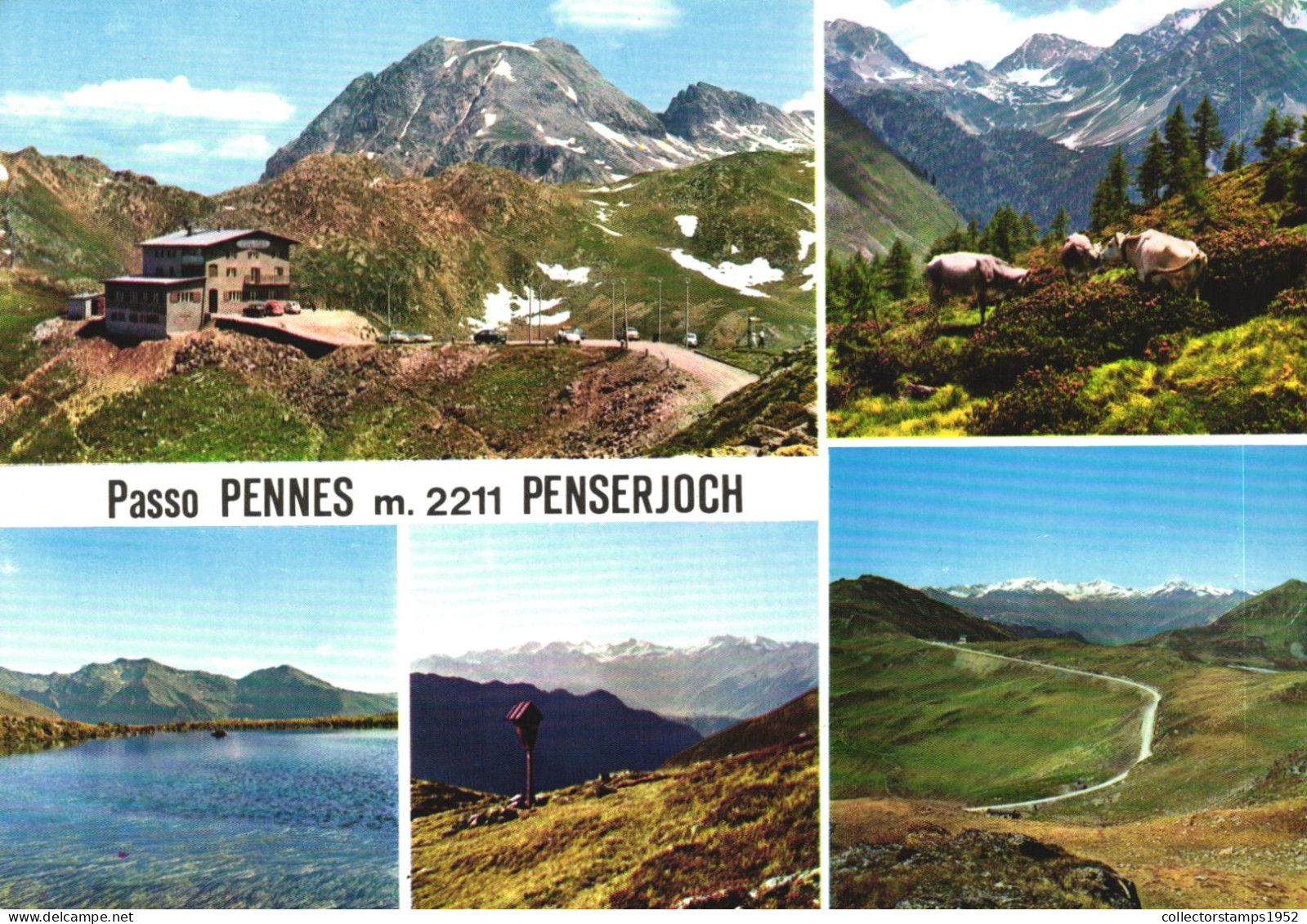 PASSO PENNES, PENSERJOCH, TRENTINO ALTO ADIGE, MULTIPLE VIEWS, PASS, MOUNTAIN, ARCHITECTURE, LAKE, ITALY, POSTCARD - Sonstige & Ohne Zuordnung