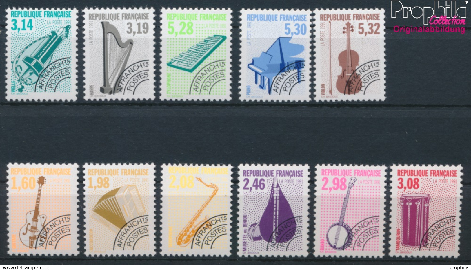 Frankreich 2871-2881 (kompl.Ausg.) Postfrisch 1992 Musikinstrumente (10391222 - Neufs