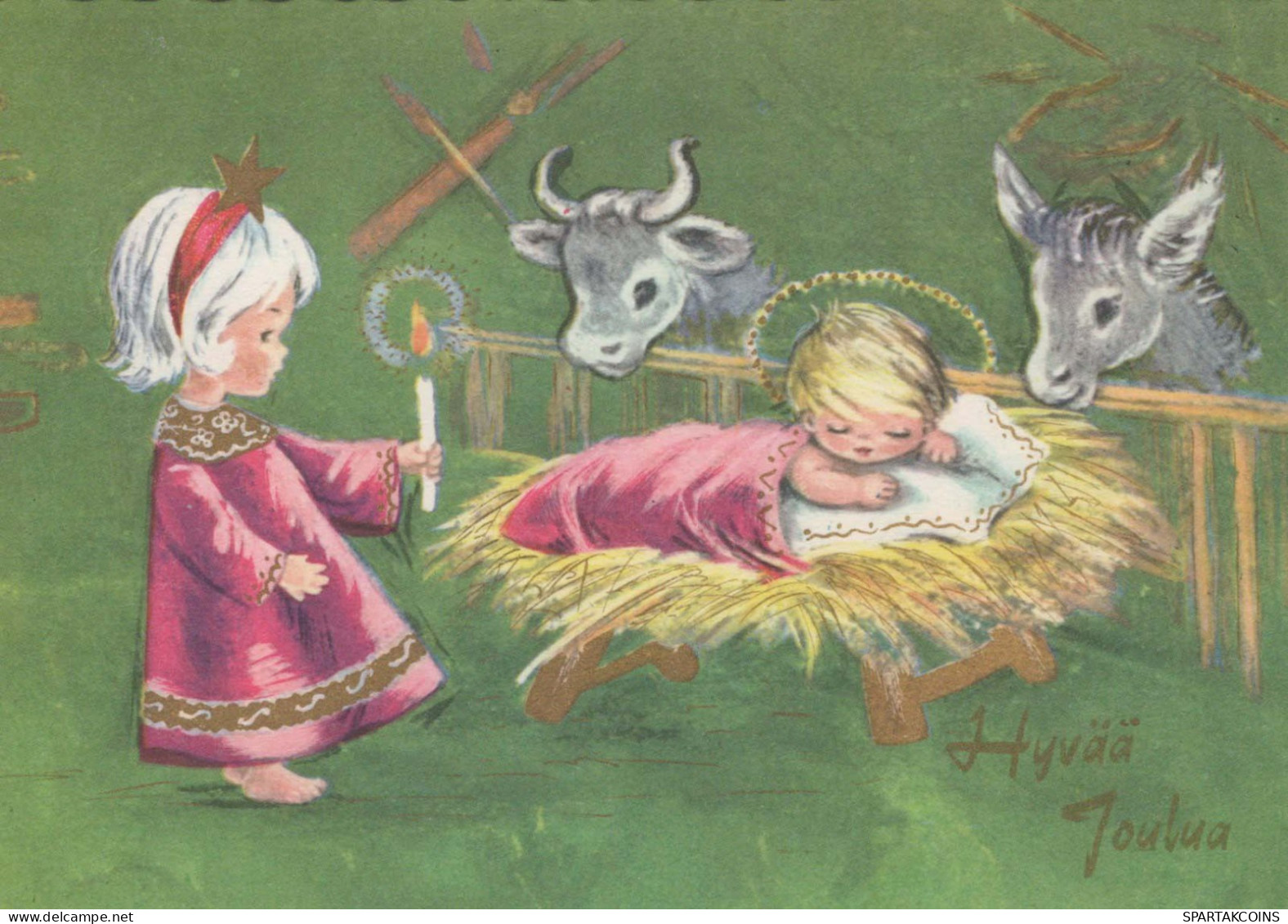 JESUS CHRIST Baby JESUS Christmas Vintage Postcard CPSM #PBB978.GB - Gesù