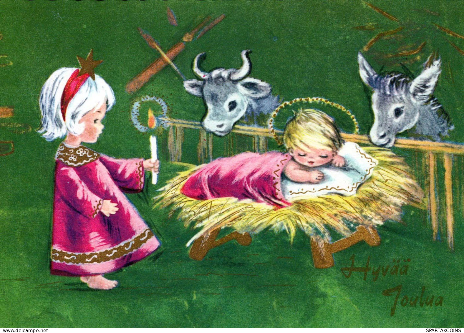 JESUS CHRIST Baby JESUS Christmas Vintage Postcard CPSM #PBB978.GB - Jesus
