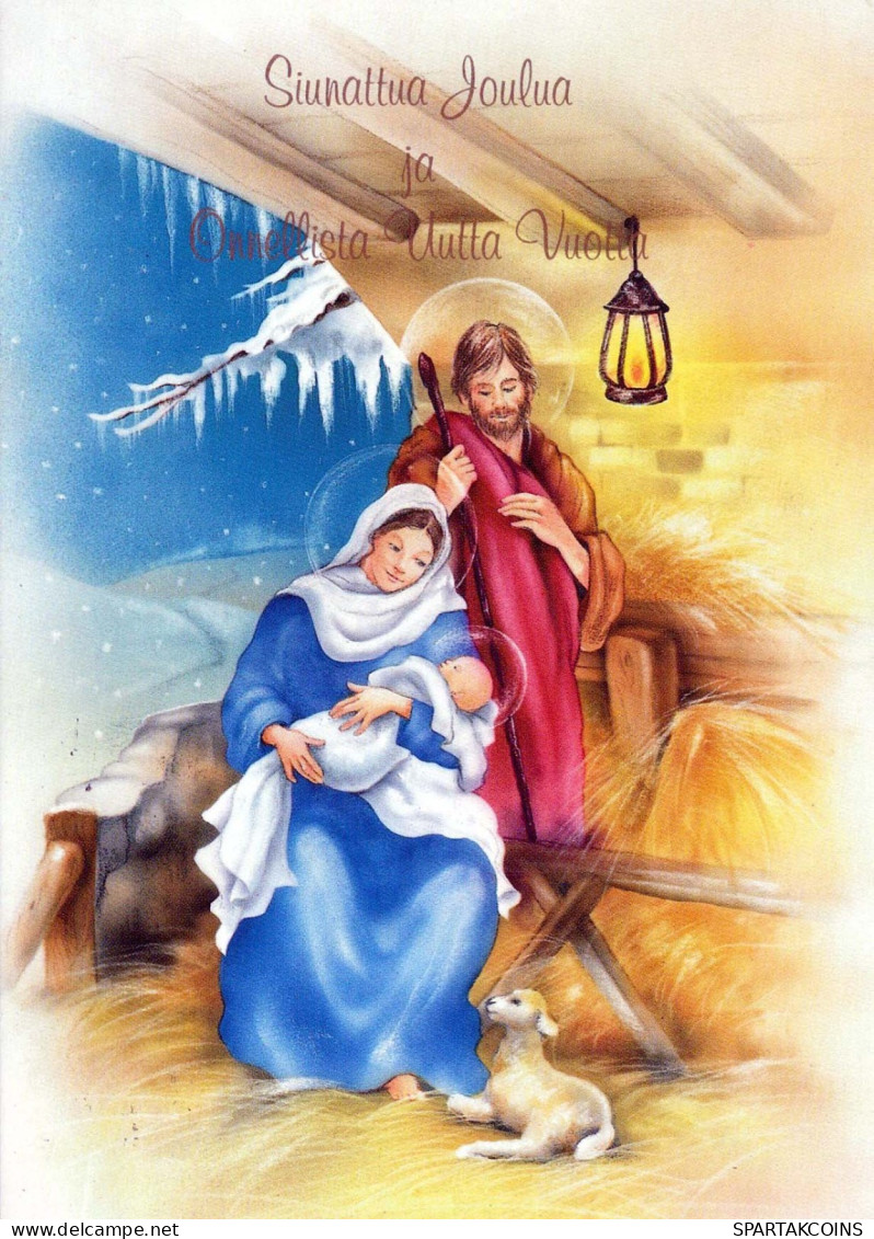 Virgen Mary Madonna Baby JESUS Christmas Religion Vintage Postcard CPSM #PBB907.GB - Virgen Mary & Madonnas