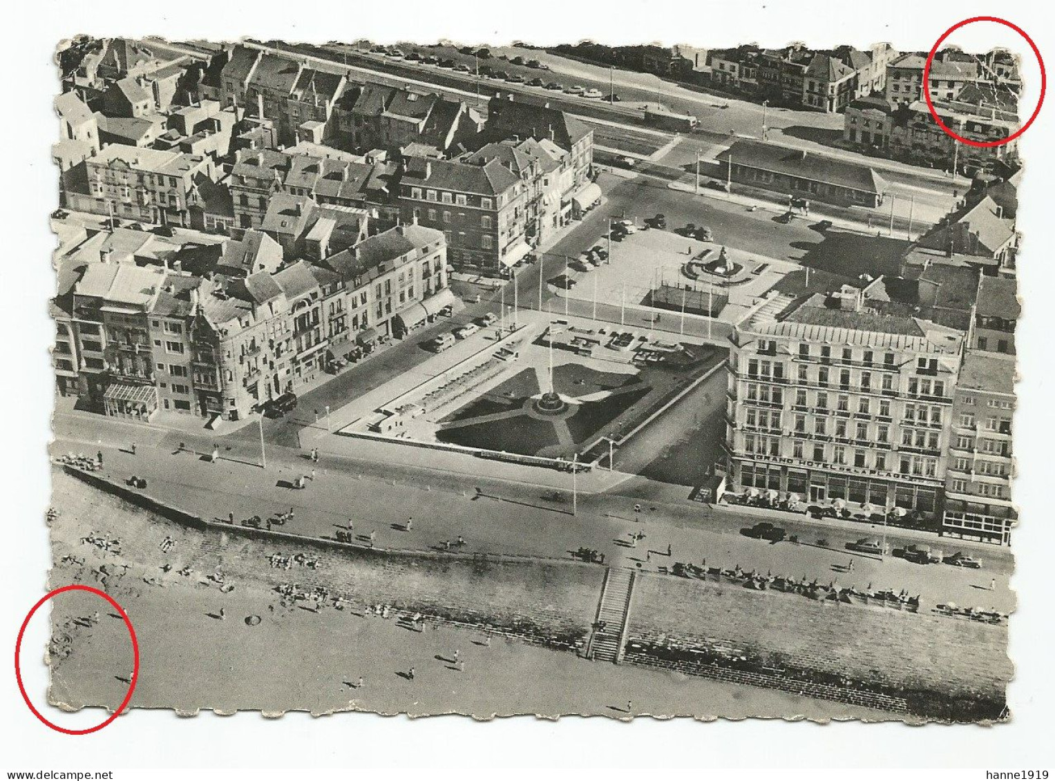 Knokke Heist Grand Hotel De La Plage Foto Prentkaart 1960 Heist Aan Zee Htje - Heist