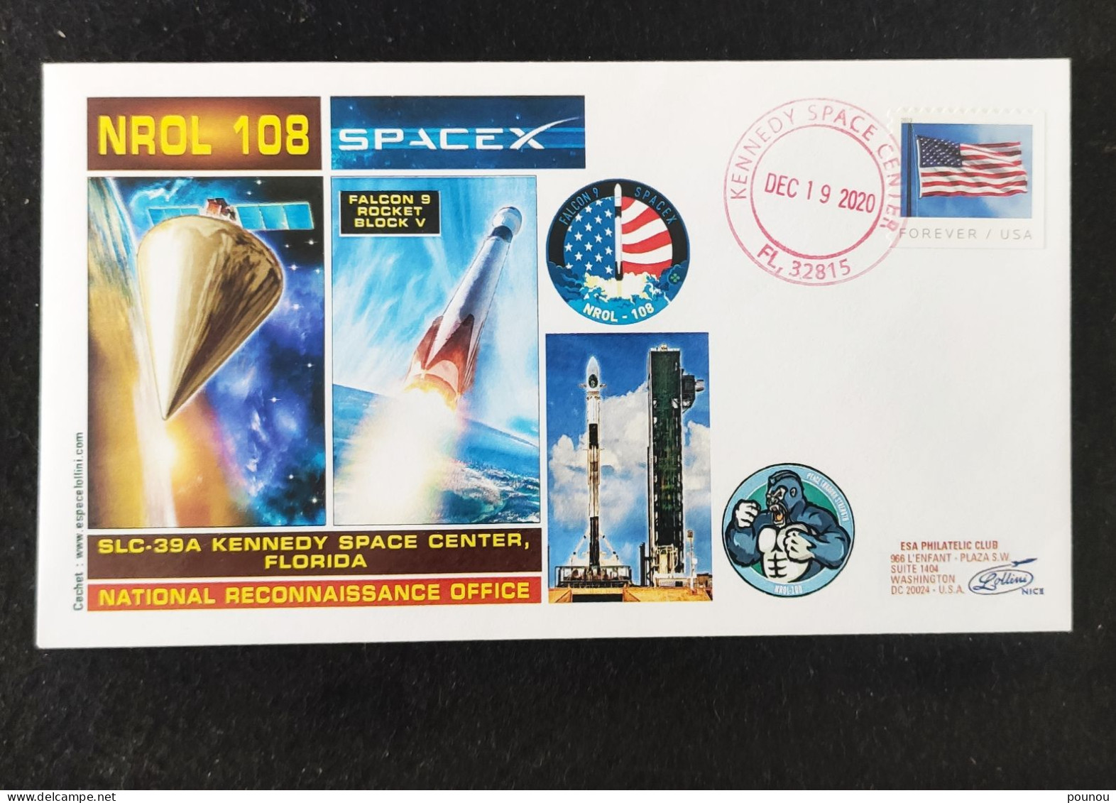 * US - SPACEX FALCON 9 - NROL 108 - 2020 - LOLLINI (111) - Stati Uniti