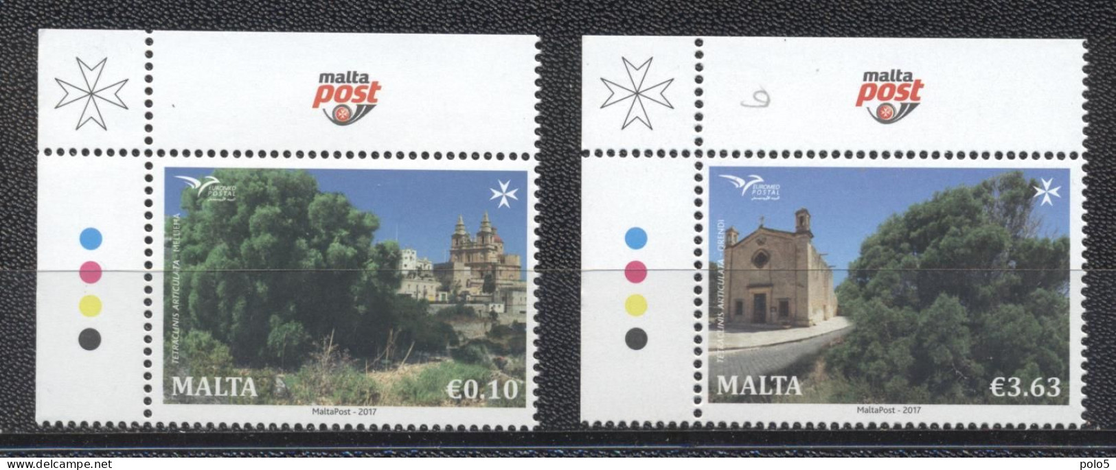 Malta 2017-Euromed: Trees Of The Mediterranean Set (2v) - Malte