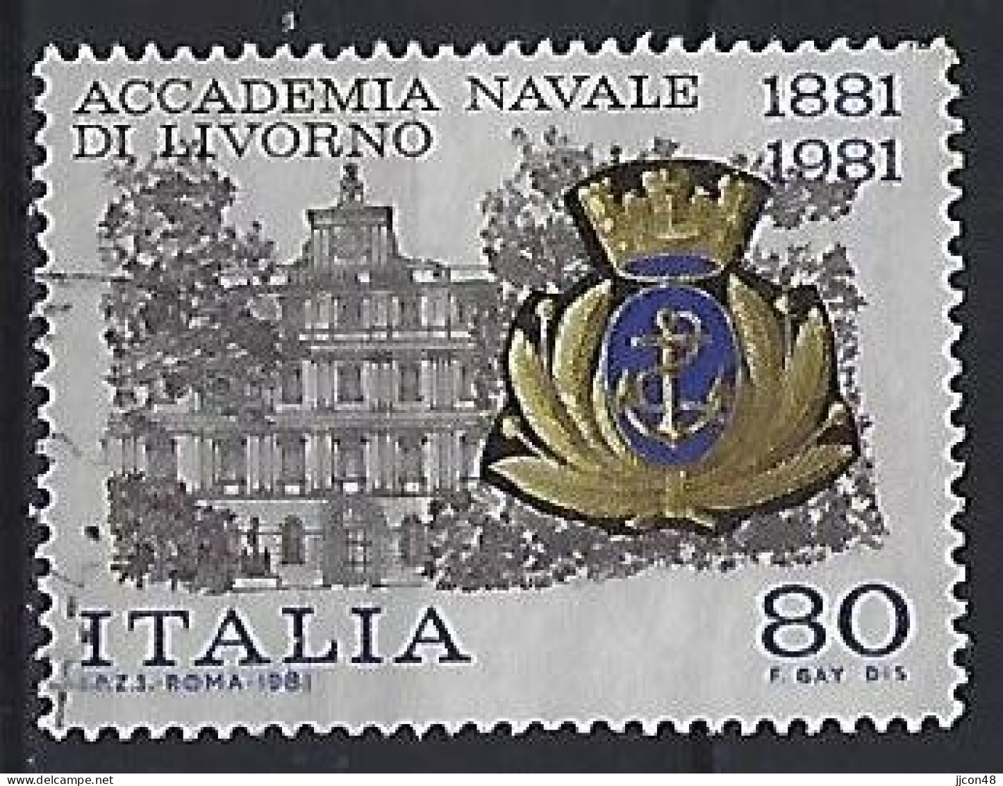 Italy 1981  100 Jahre Marineakademie, Livorno  (o) Mi.1763 - 1981-90: Used