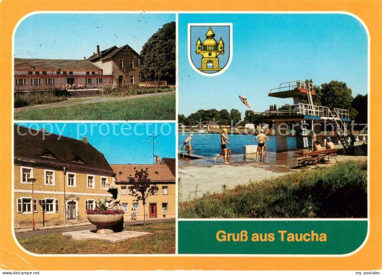 73866002 Taucha Sachsen Stadthaus Terrasse Rudolf Winkelmann Strasse Freibad Tau - Taucha
