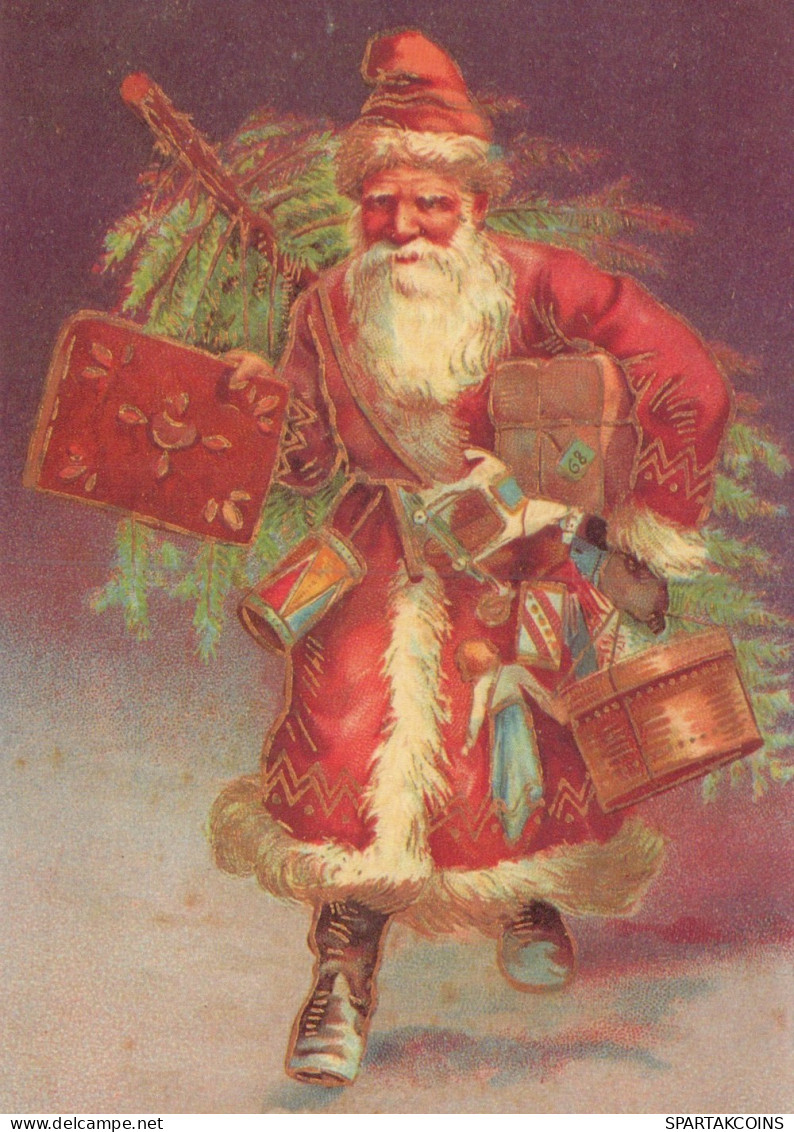 BABBO NATALE Natale Vintage Cartolina CPSM #PAK851.IT - Santa Claus