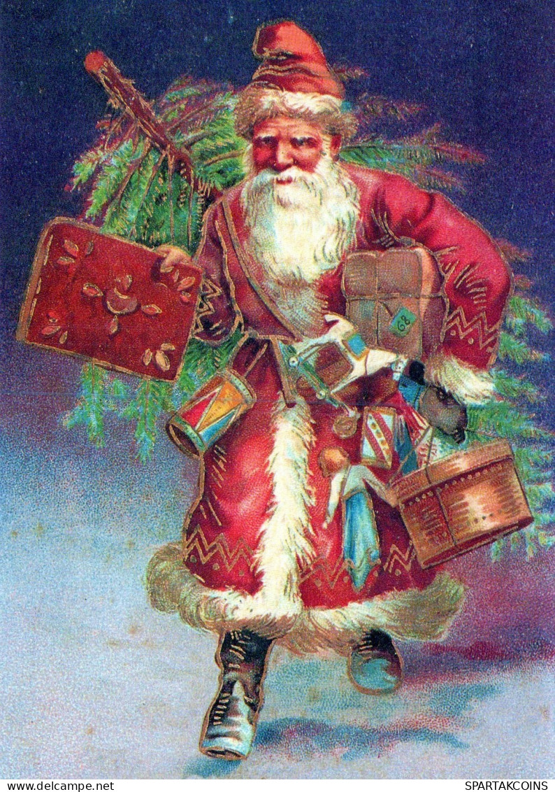 BABBO NATALE Natale Vintage Cartolina CPSM #PAK851.IT - Santa Claus