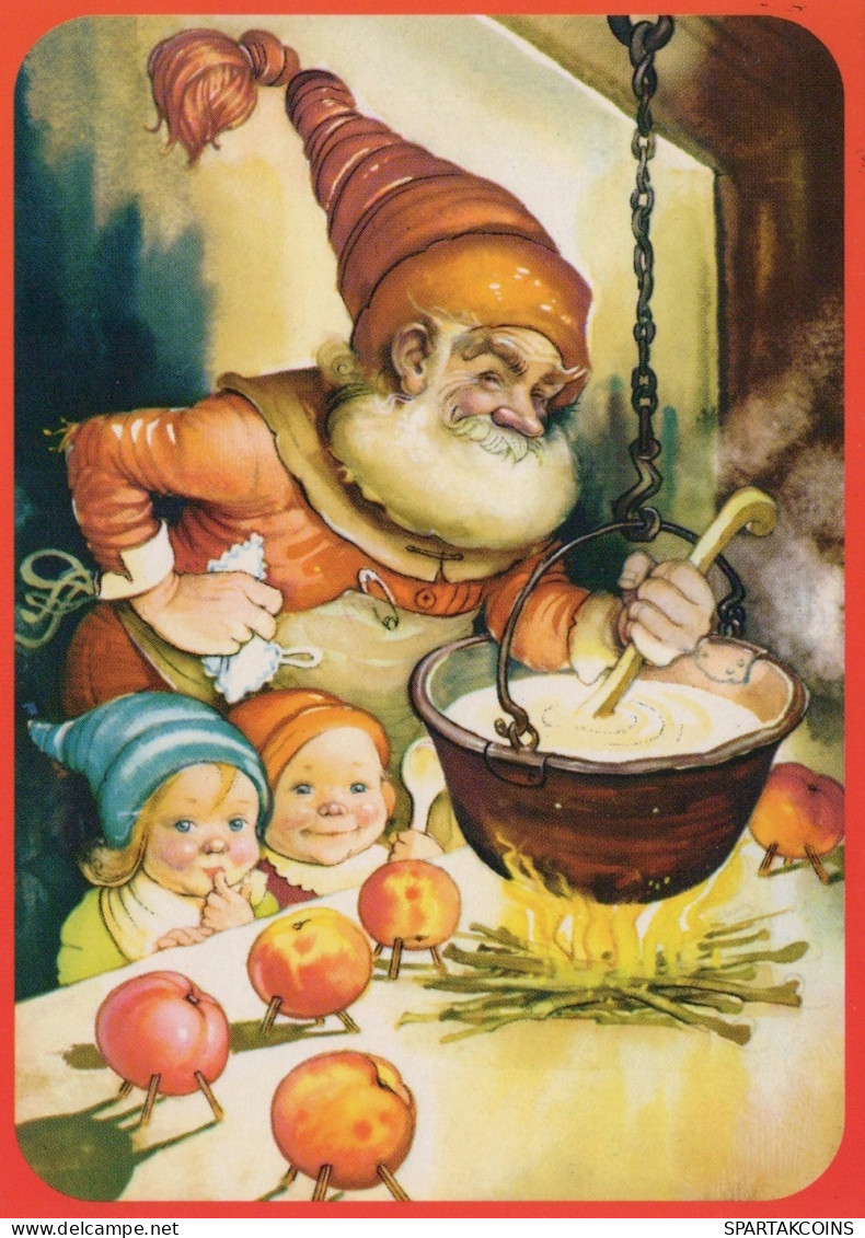 BABBO NATALE BAMBINO Natale Vintage Cartolina CPSM #PAK237.IT - Santa Claus