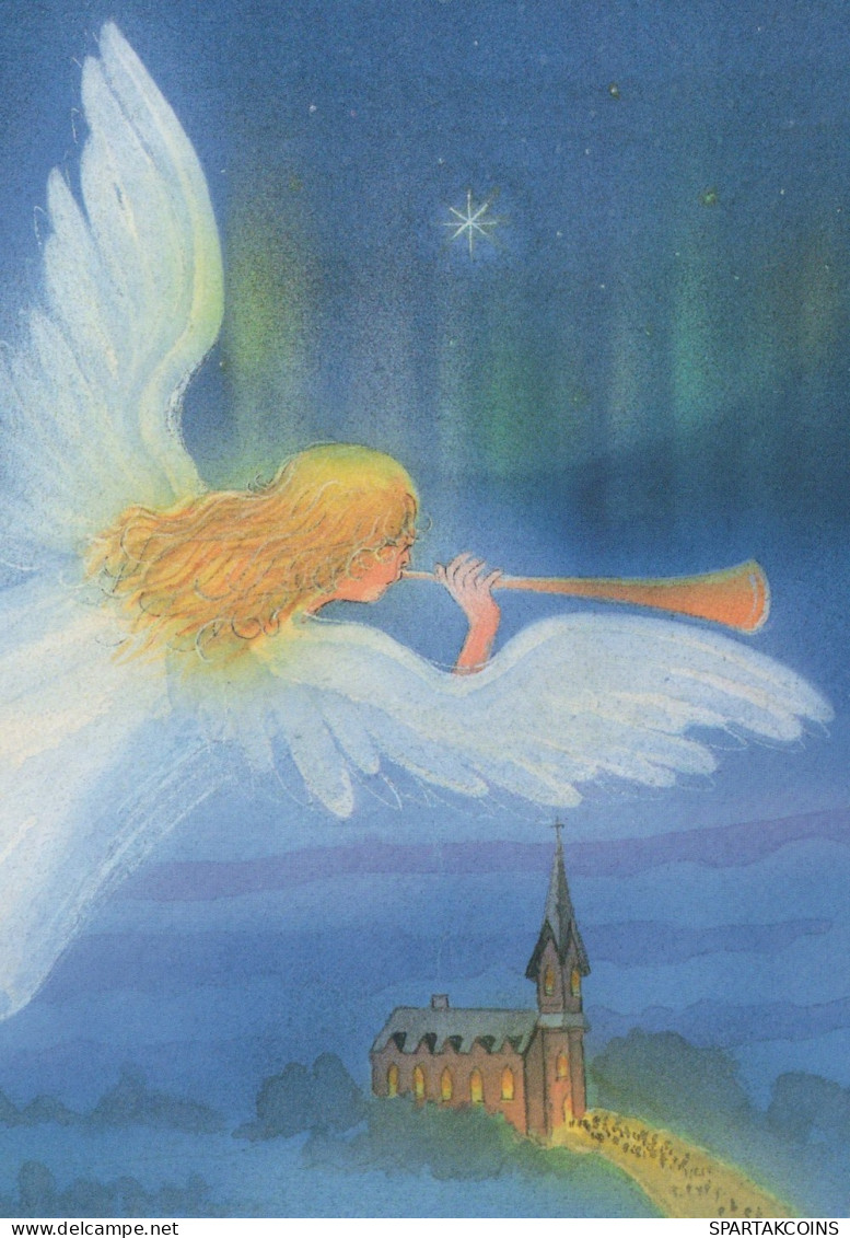 ANGELO Buon Anno Natale Vintage Cartolina CPSM #PAJ344.IT - Anges