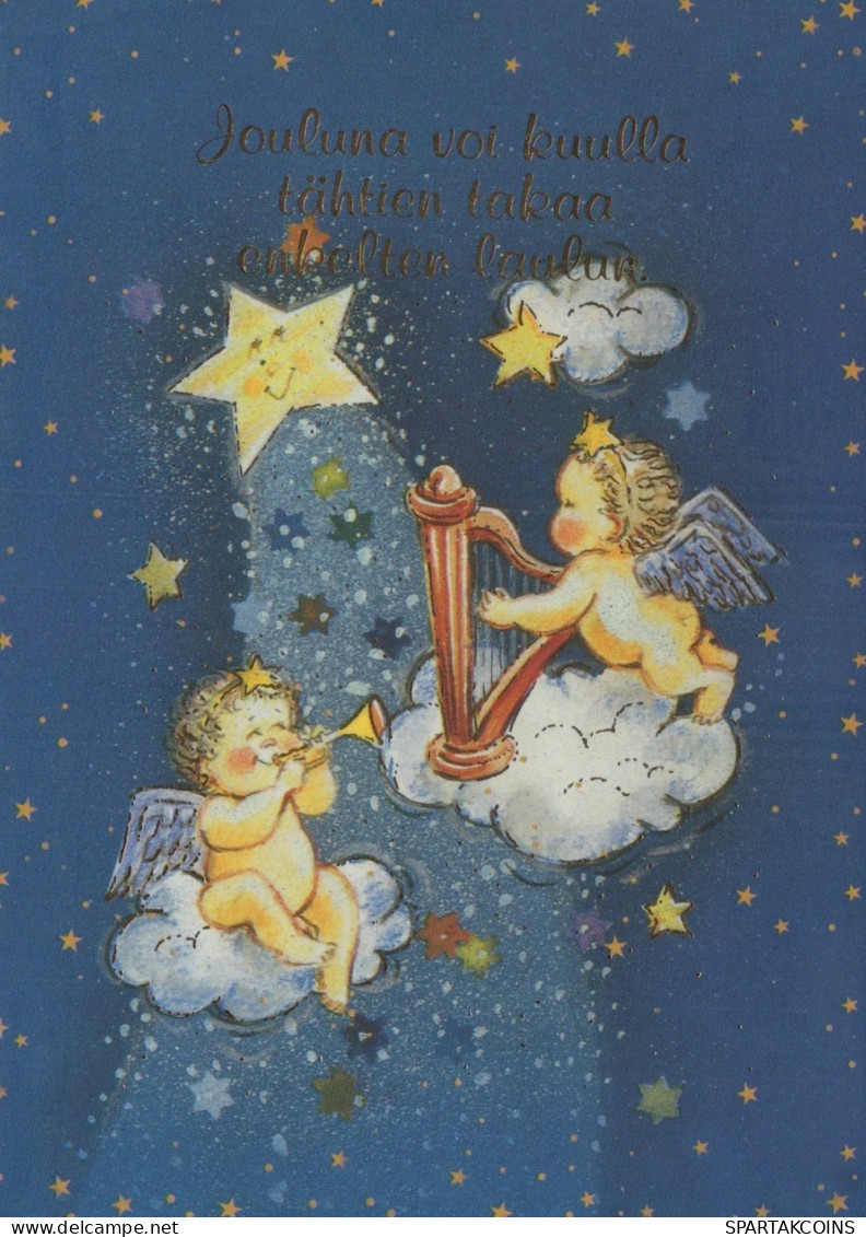 ANGELO Buon Anno Natale Vintage Cartolina CPSM #PAH889.IT - Anges