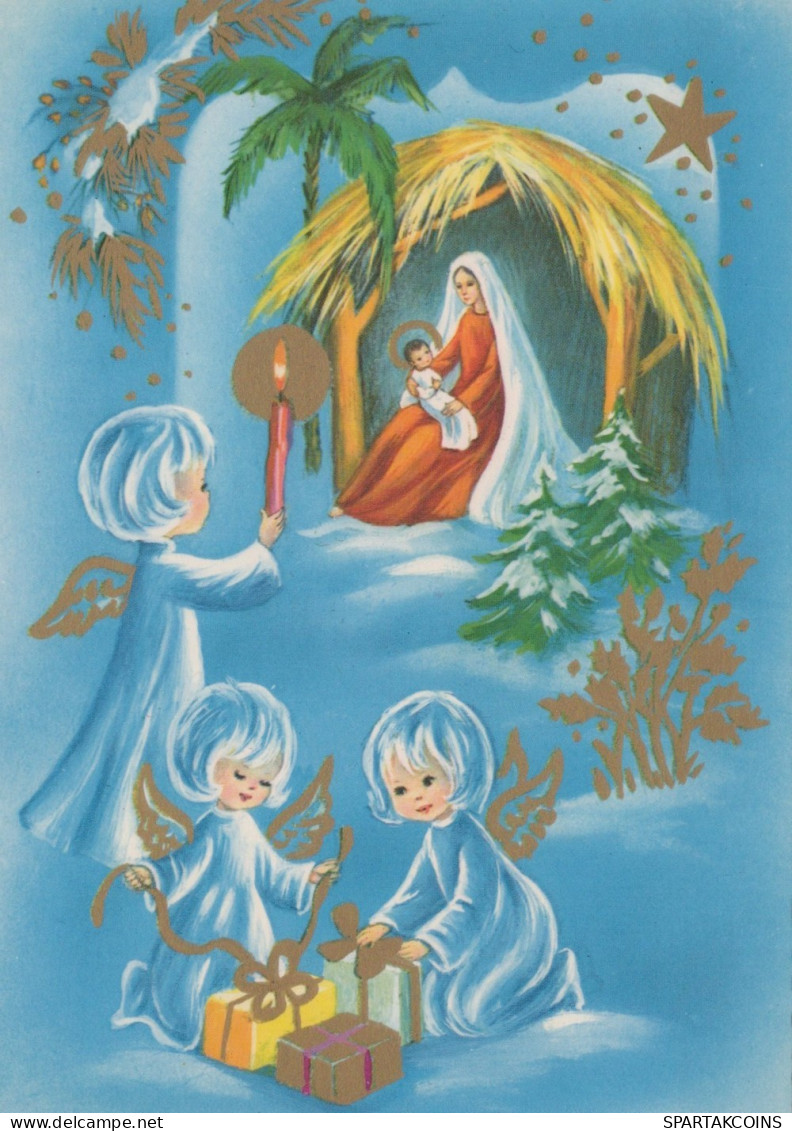ANGELO Buon Anno Natale Vintage Cartolina CPSM #PAH829.IT - Anges