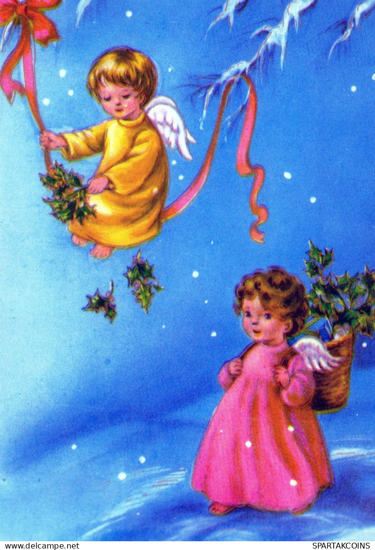 ANGELO Buon Anno Natale Vintage Cartolina CPSM #PAH268.IT - Anges