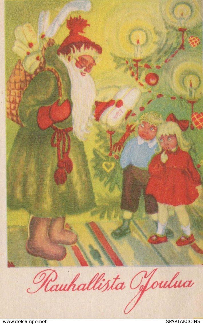 PÈRE NOËL Bonne Année Noël Vintage Carte Postale CPSMPF #PKG291.FR - Santa Claus