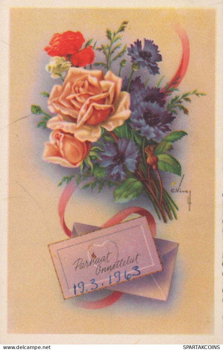 FLEURS Vintage Carte Postale CPSMPF #PKG110.FR - Fleurs