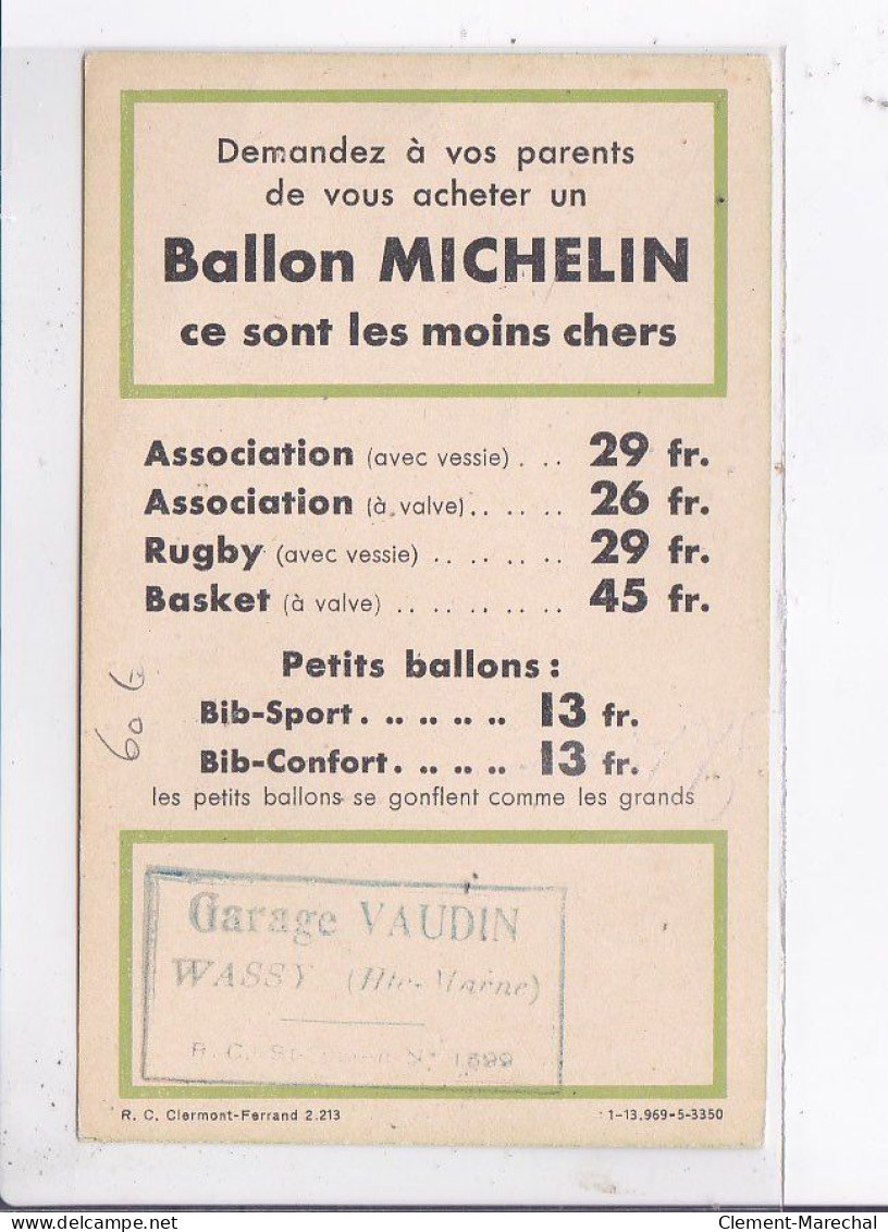 PUBLICITE : Les Ballons Michelin (bibendum)  - Très Bon état - Publicité