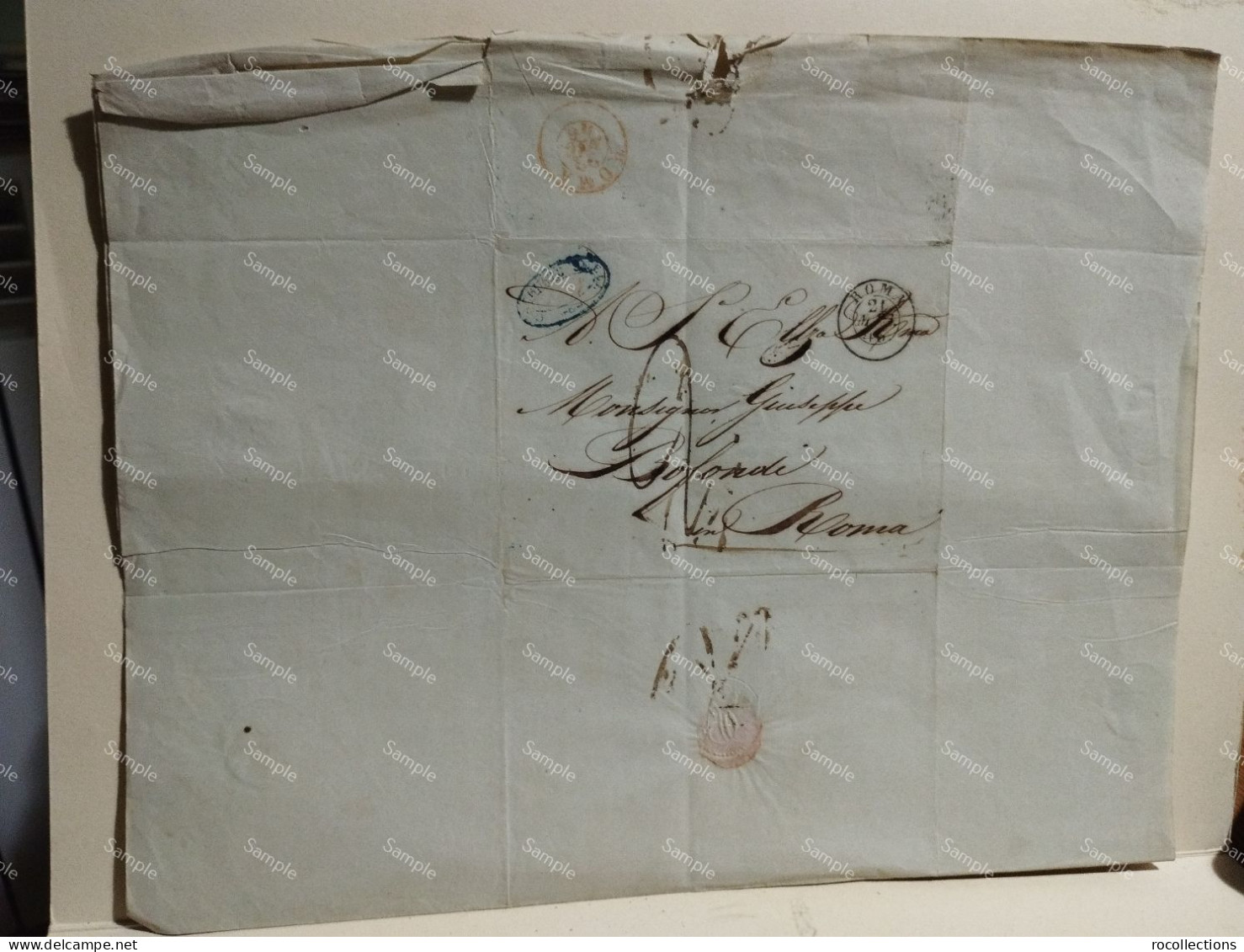 Letter To Rome. Loan From Austria EMPRUNT D'AUTRICHE Contracte En 1839. George Voelcker Bank Frankfurt Am Main 1846. - Other & Unclassified