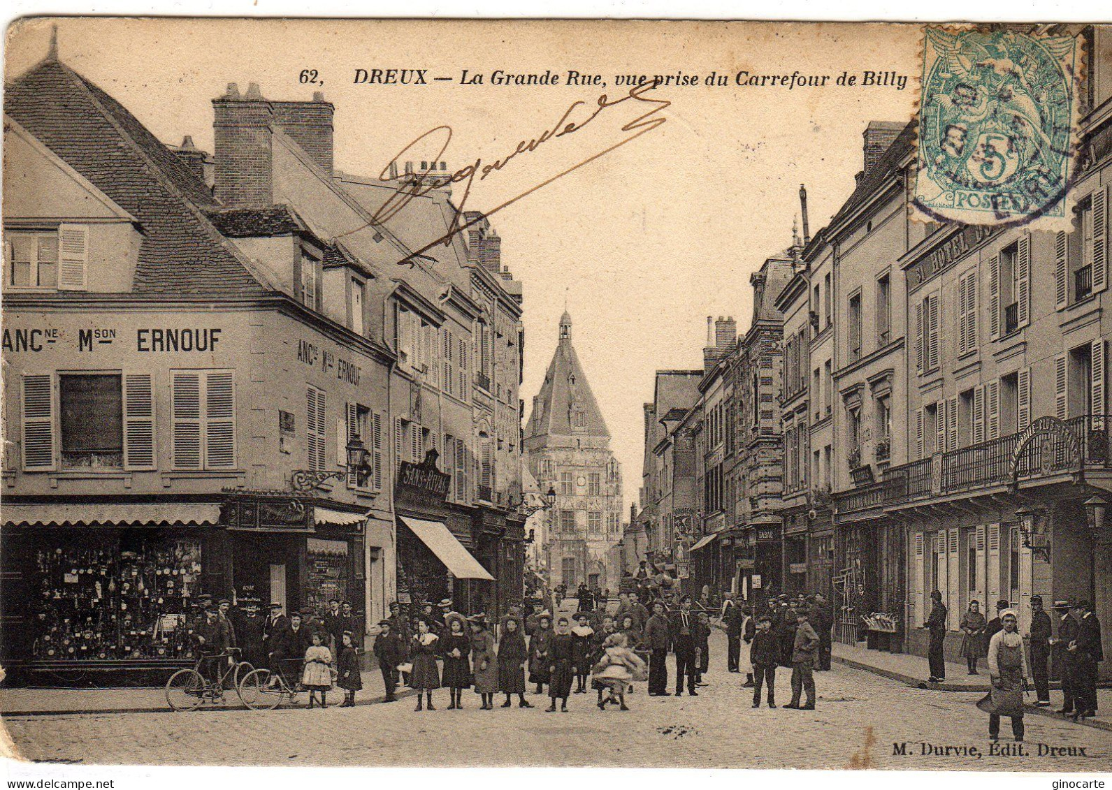 Dreux La Grande Rue Vue Prise Du Carrefour Billy - Dreux