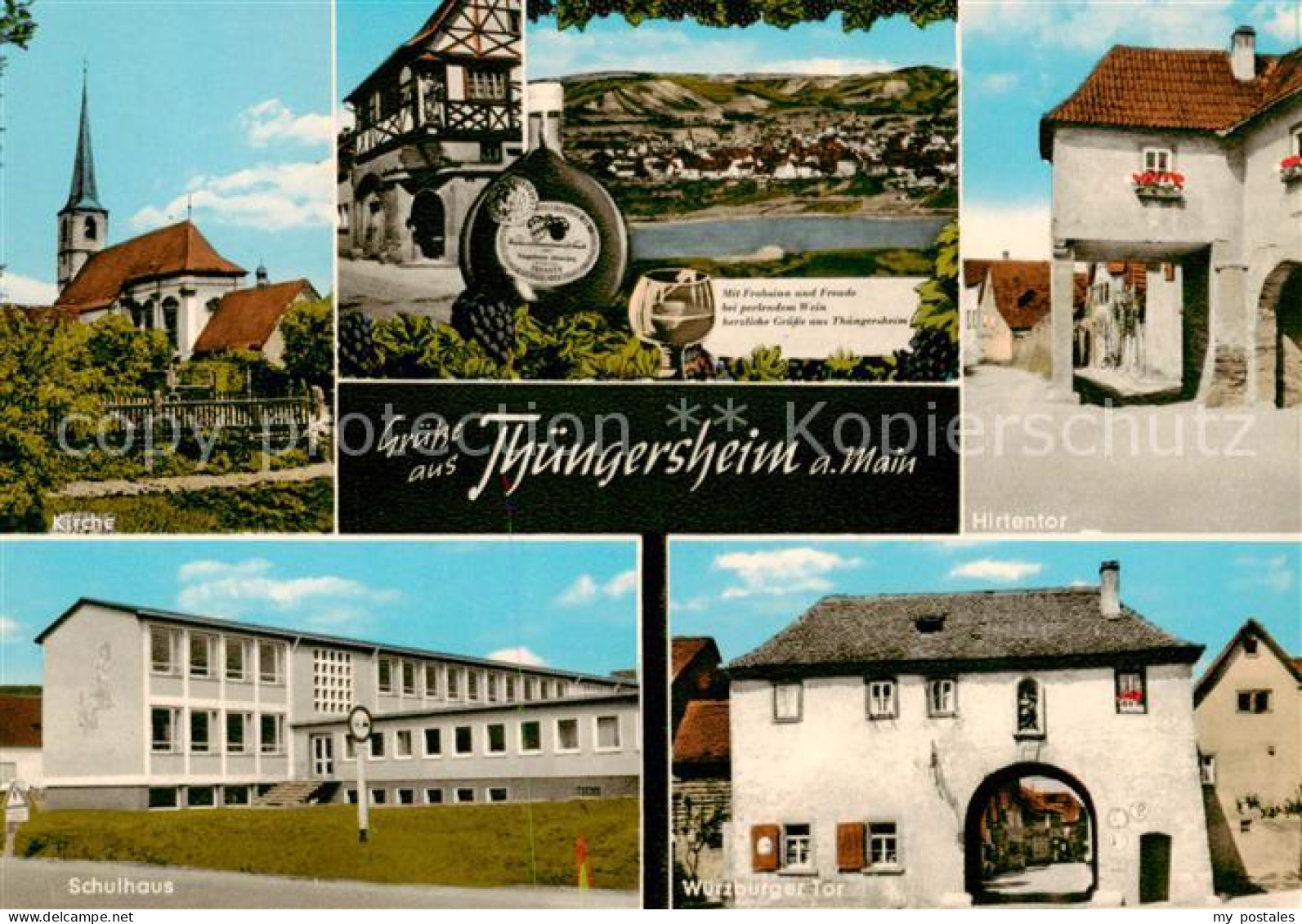 73865956 Thuengersheim Kirche Fachwerkhaus Panorama Hirtentor Schule Wuerzburger - Other & Unclassified