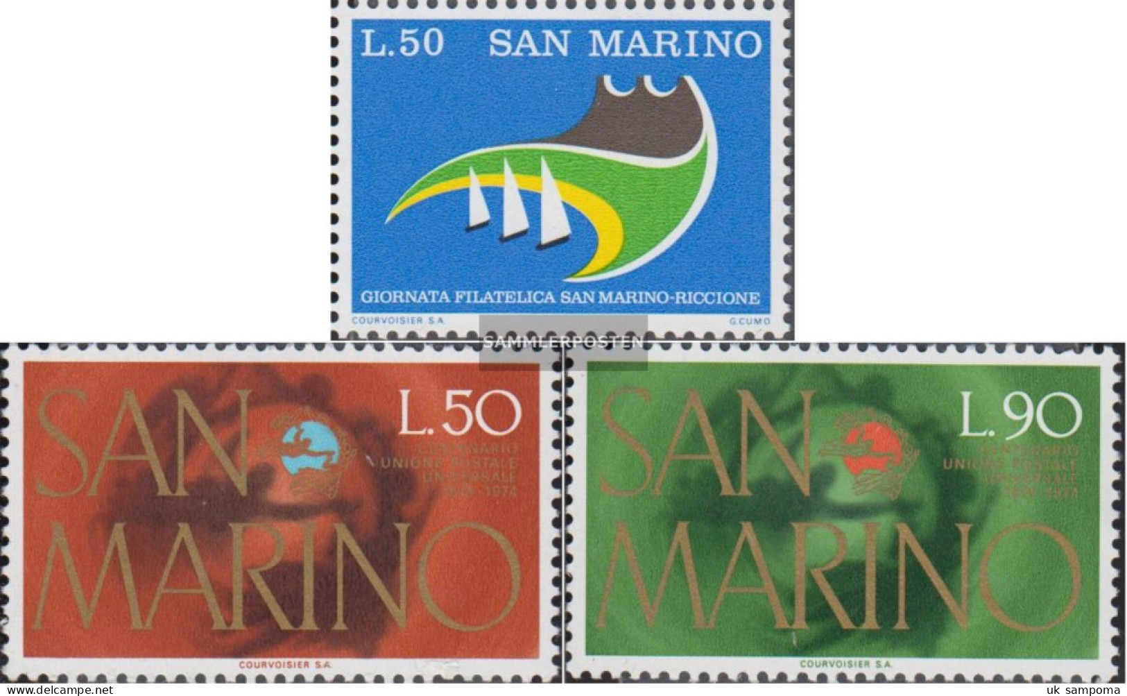 San Marino 1069,1075-1076 (complete Issue) Unmounted Mint / Never Hinged 1974 Philatelietag, UPU - Unused Stamps