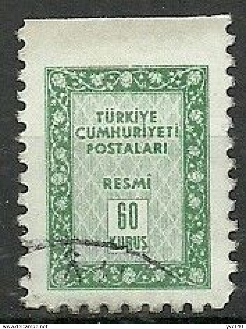 Turkey; 1960 Official Stamp 60 K. ERROR "Imperf. Edge" - Sellos De Servicio