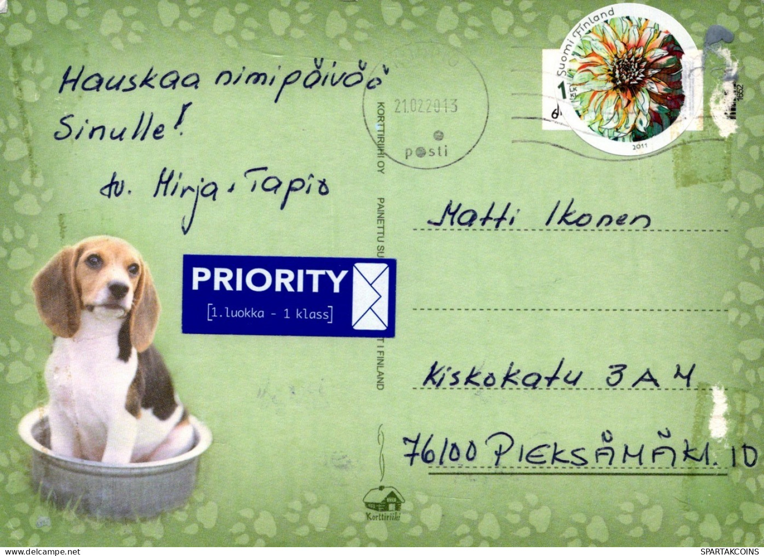 PERRO Animales Vintage Tarjeta Postal CPSM #PAN497.ES - Hunde