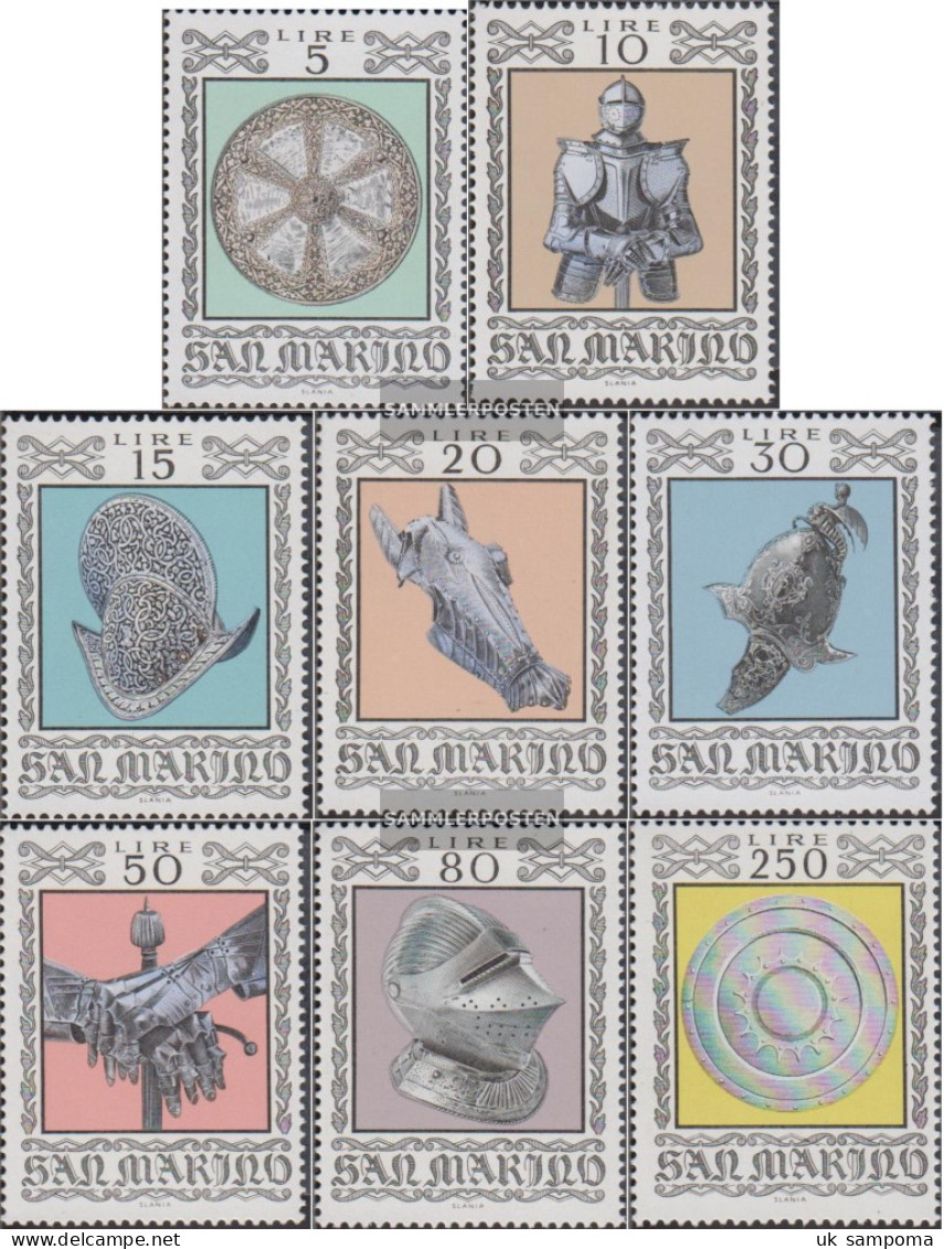 San Marino 1059-1066 (complete Issue) Unmounted Mint / Never Hinged 1973 Old Weapons And Rüstungen - Unused Stamps