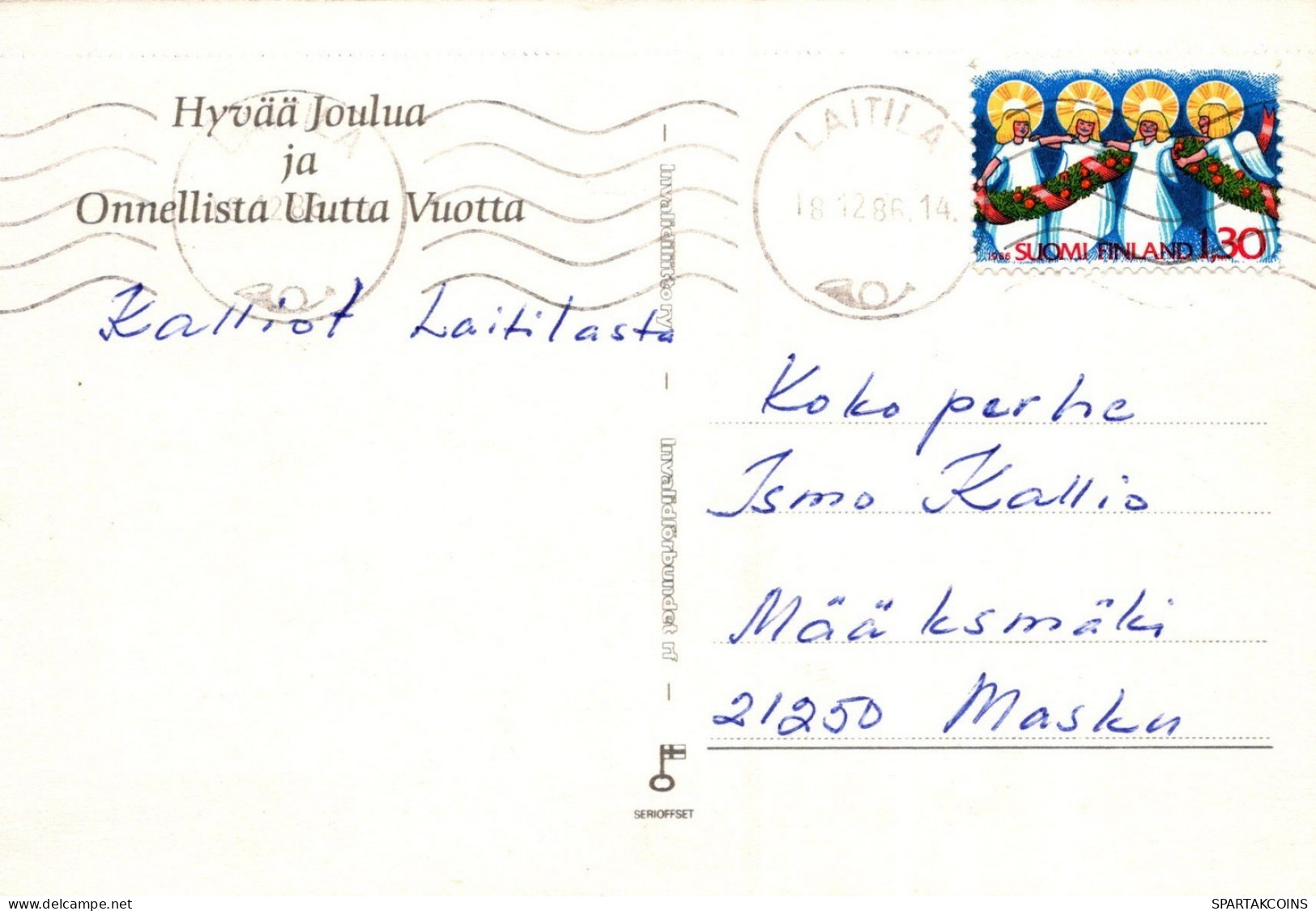 PAPÁ NOEL NAVIDAD Fiesta Vintage Tarjeta Postal CPSM #PAJ953.ES - Santa Claus