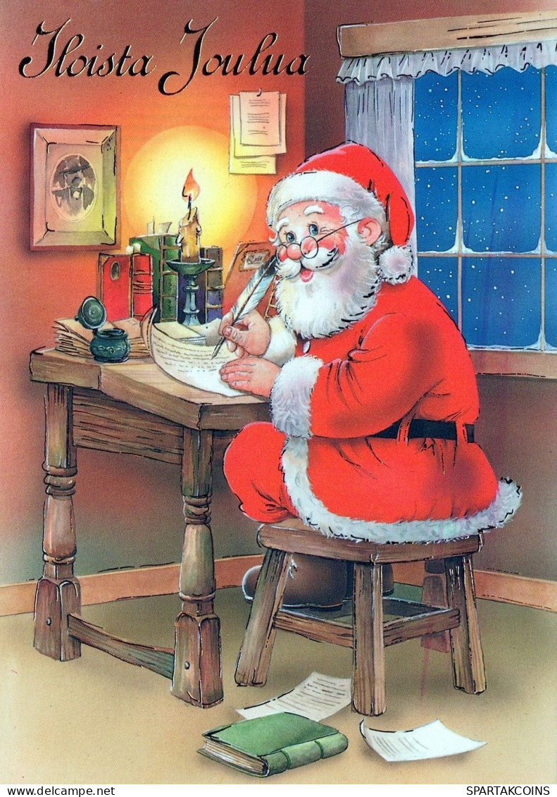 PAPÁ NOEL NAVIDAD Fiesta Vintage Tarjeta Postal CPSM #PAK166.ES - Santa Claus