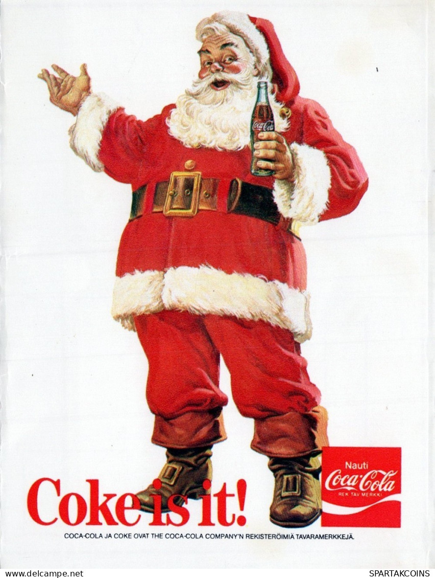 PAPÁ NOEL COCA COLA NAVIDAD Fiesta Vintage Tarjeta Postal CPSM #PAK583.ES - Santa Claus