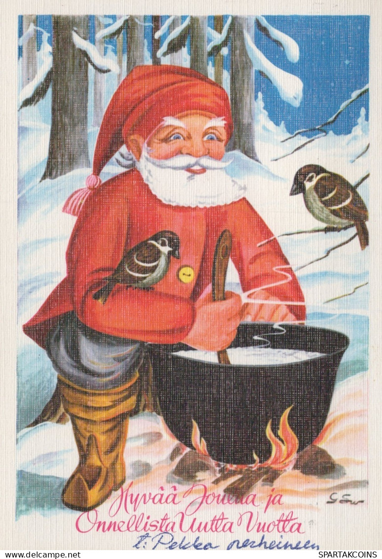 PAPÁ NOEL NAVIDAD Fiesta Vintage Tarjeta Postal CPSM #PAK390.ES - Santa Claus
