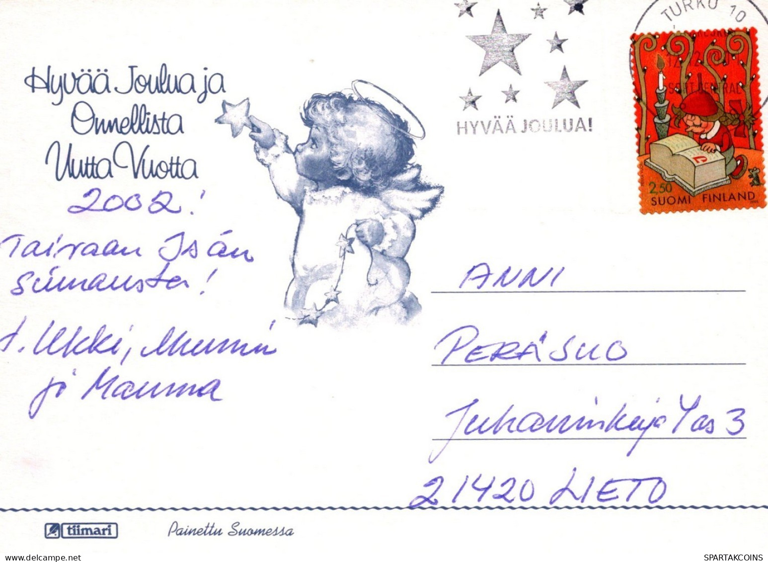 ÁNGEL NAVIDAD Vintage Tarjeta Postal CPSM #PAJ341.ES - Anges