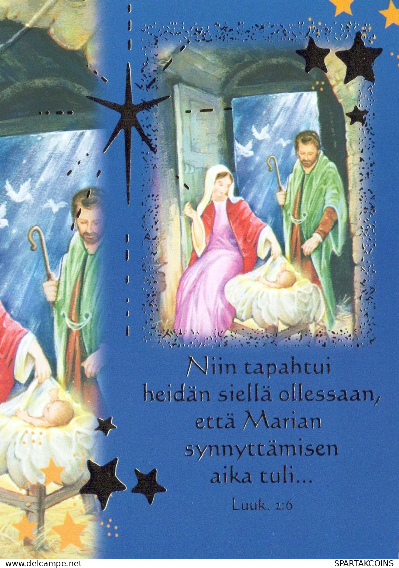 Vergine Maria Madonna Gesù Bambino Religione Vintage Cartolina CPSM #PBQ072.IT - Maagd Maria En Madonnas