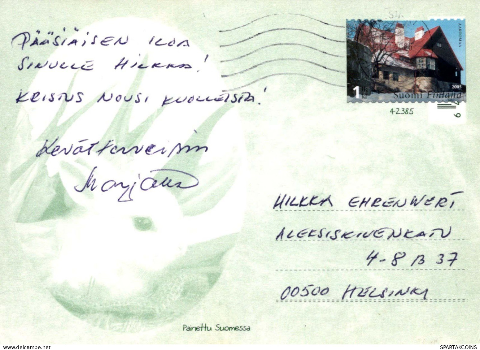 PASQUA CONIGLIO Vintage Cartolina CPSM #PBO492.IT - Easter