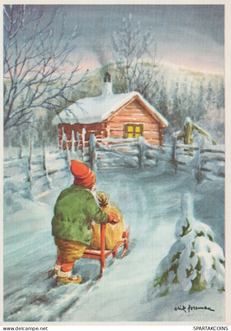 Buon Anno Natale GNOME Vintage Cartolina CPSM #PBL923.IT - Nouvel An