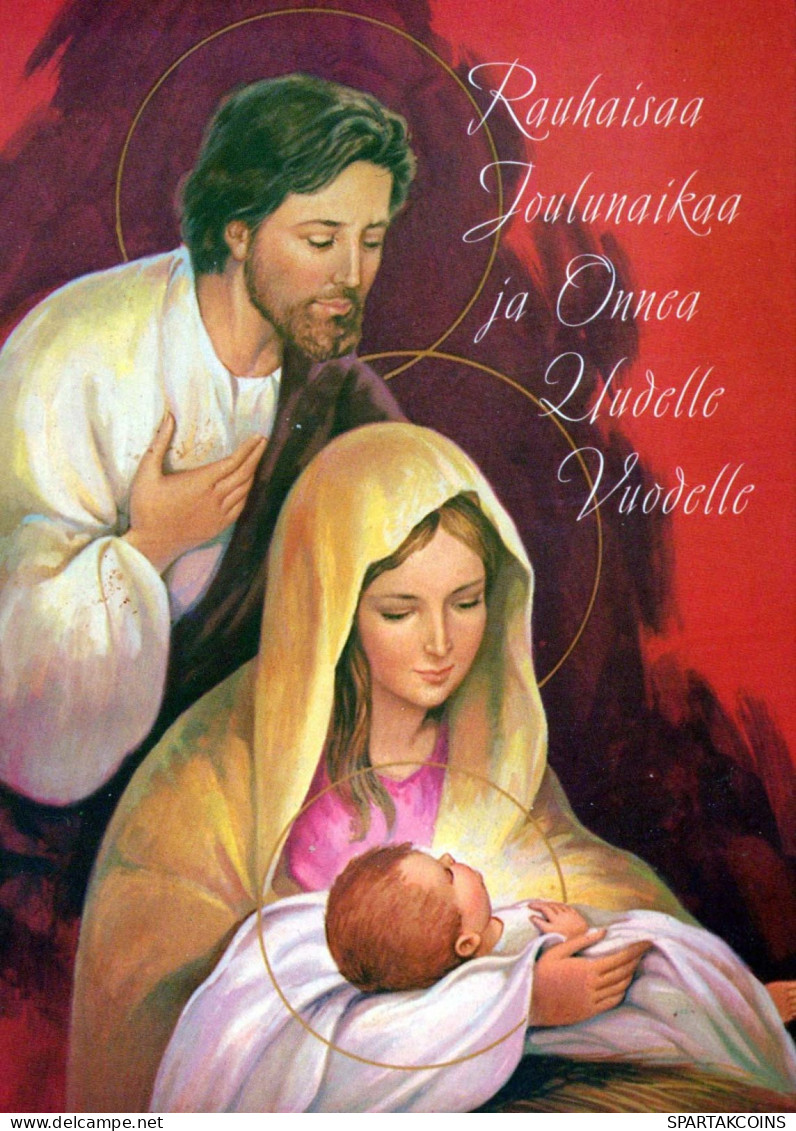 Vergine Maria Madonna Gesù Bambino Natale Religione Vintage Cartolina CPSM #PBB912.IT - Vierge Marie & Madones