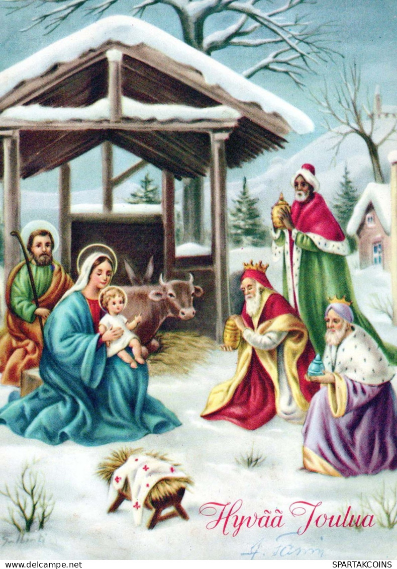Vergine Maria Madonna Gesù Bambino Natale Religione Vintage Cartolina CPSM #PBB847.IT - Virgen Mary & Madonnas