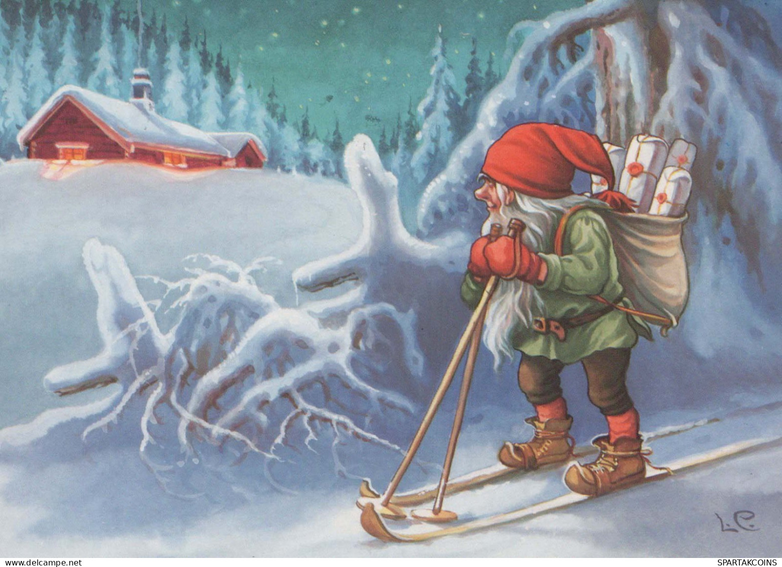 Buon Anno Natale GNOME Vintage Cartolina CPSM #PBA743.IT - Nouvel An